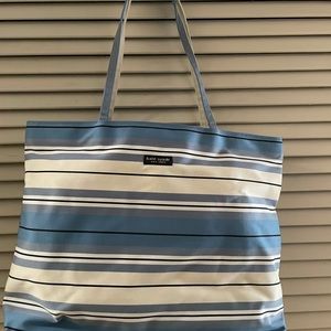 NWOT Blue and white Kate spade canvas tote.